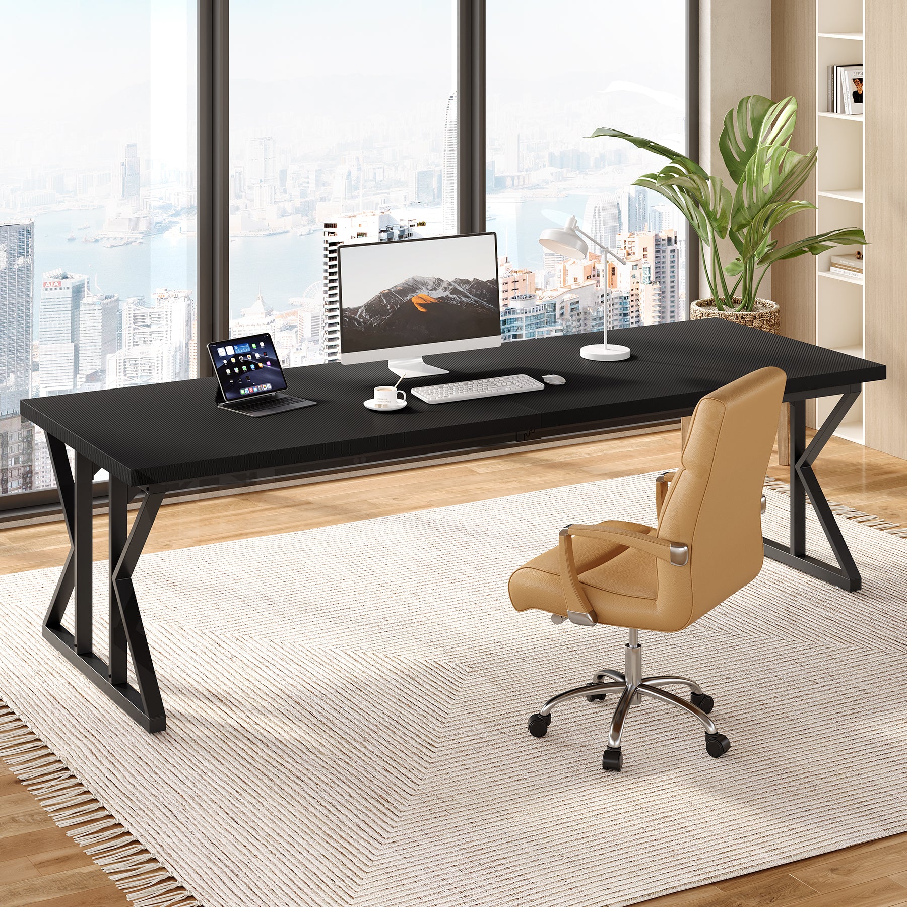 78.7" Executive Desk Two Person Desk